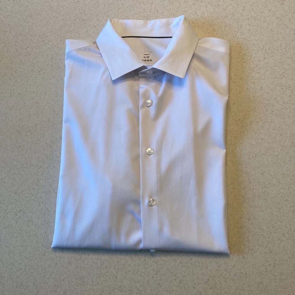 Michael Strahan Men's White Dress Shirt Size XL 18-18.5/35-36